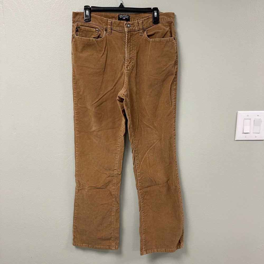 Vintage Polo Jeans Co Ralph Lauren Tan Corduroy Pants Womens 12 Straight Leg